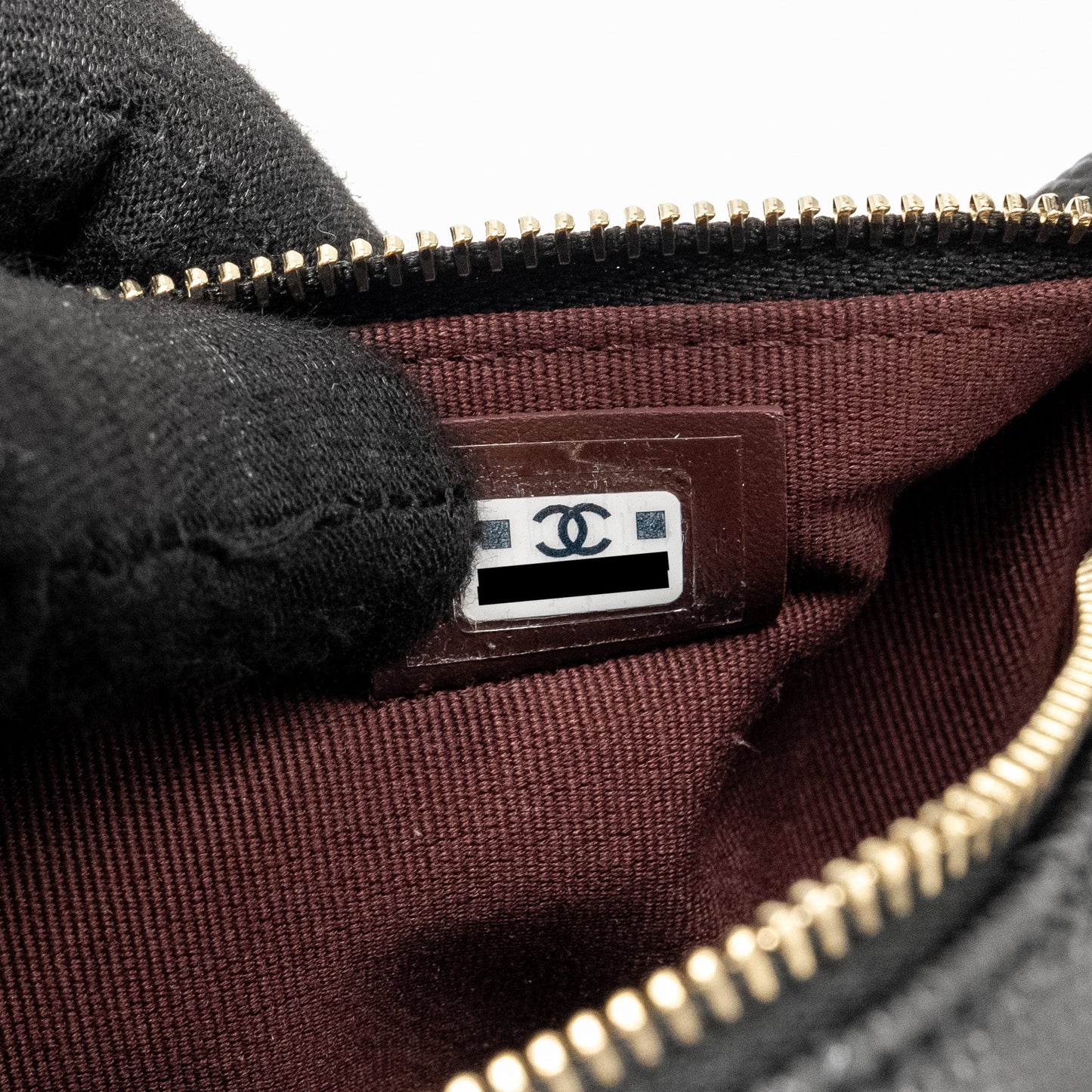 Chanel 25c Quilted Hobo Bag Caviar Black  (microchip)