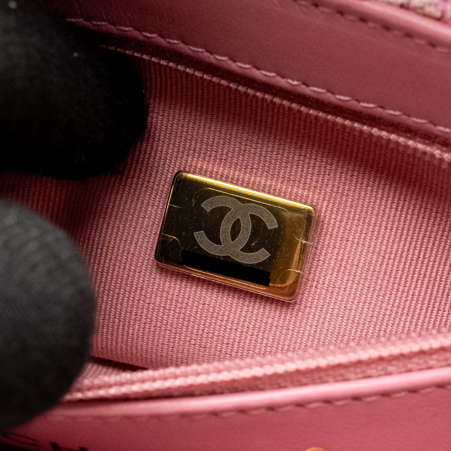 Chanel 24P Mini Kelly/Shopping Tote Tweed Pink/Multicolour  (microchip)