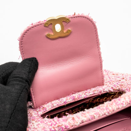 Chanel 24P Mini Kelly/Shopping Tote Tweed Pink/Multicolour  (microchip)