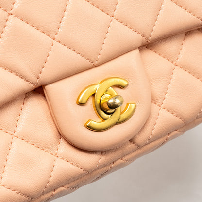 Chanel Pearl Crush Mini Rectangular Flap Bag Lambskin Pink  (Microchip)
