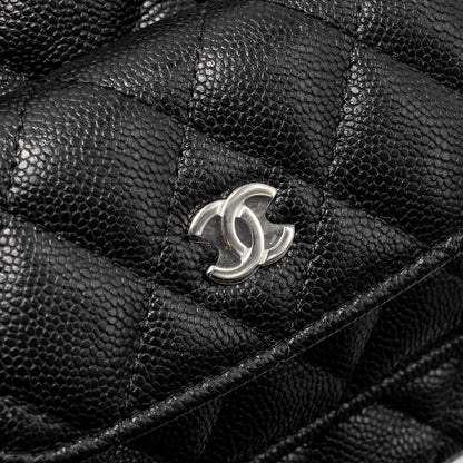 Chanel 24P Mini Backpack/Crossbody Bag Caviar Black  (Microchip)