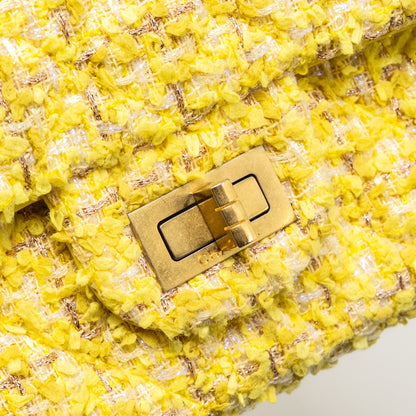 Chanel Mini 2.55 Reissue Flap Bag Tweed Yellow