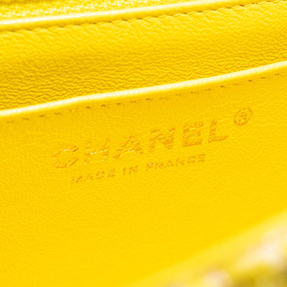 Chanel Mini 2.55 Reissue Flap Bag Tweed Yellow