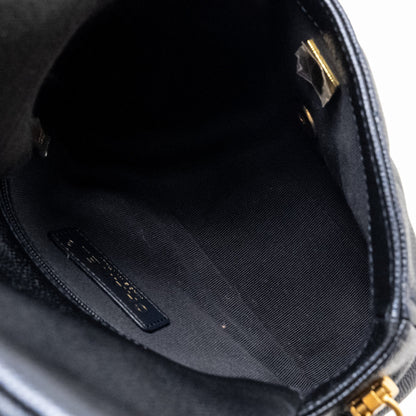 Chanel 21K My Perfect Mini Flap Bag Caviar Iridescent Black  (Microchip)