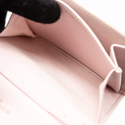 Chanel Mini Card Holder with Chain Caviar Pink
