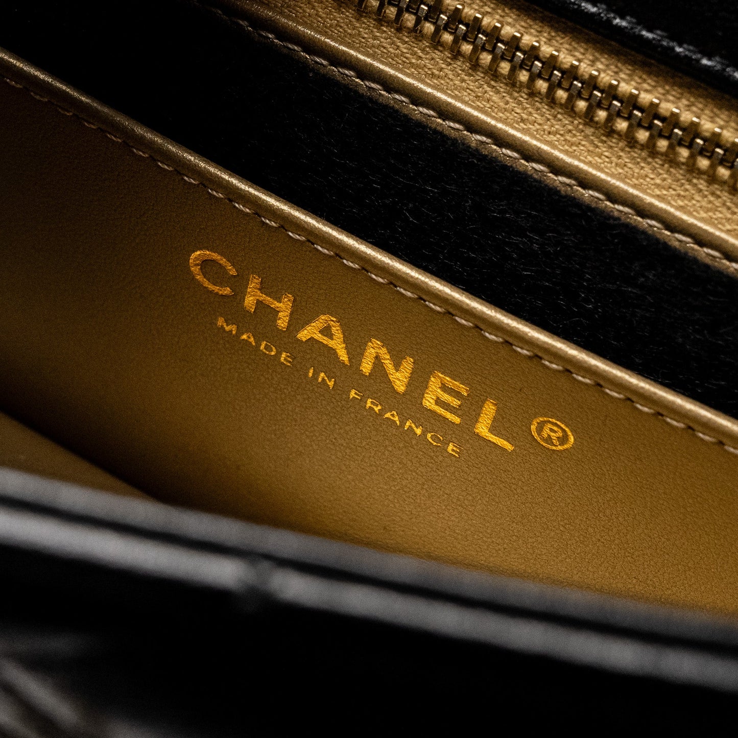 Chanel 24K Pearl Crush Mini Rectangular Flap Bag Shiny Lambskin Black  (Microchip)