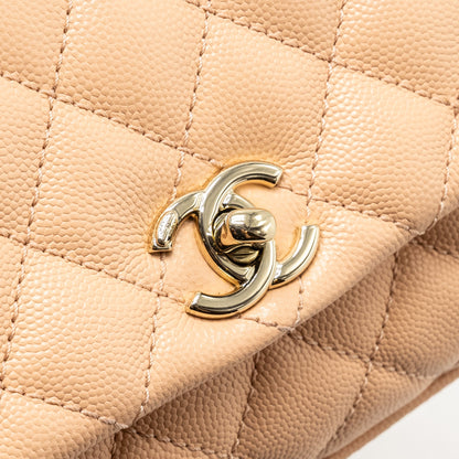 Chanel Mini Coco Handle Caviar BEIGE L