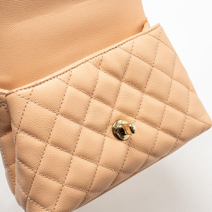 Chanel Mini Coco Handle Caviar BEIGE L