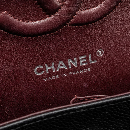 Chanel Medium Classic Double Flap Bag Caviar Black  (microchip)