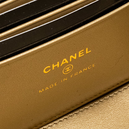 Chanel Pearl Crush Long Vanity Case Lambskin Black  (Microchip)