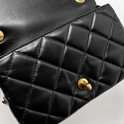 Chanel 22B Mini FlapBag Lambskin Black  (Microchip)
