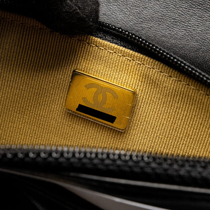 Chanel Pearl Crush Wallet on Chain Lambskin Black  (Microchip)
