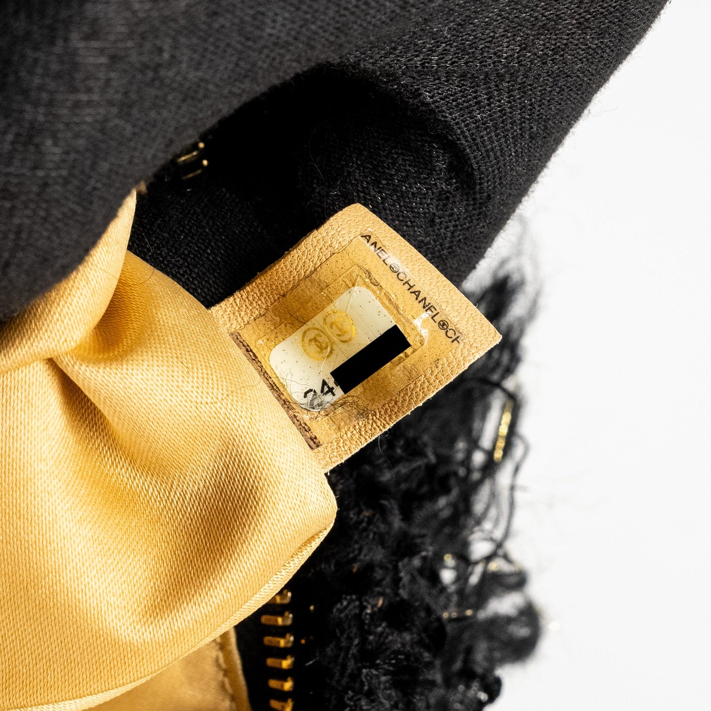Chanel Fringe Paris Cosmopolite Clutch Tweed Black