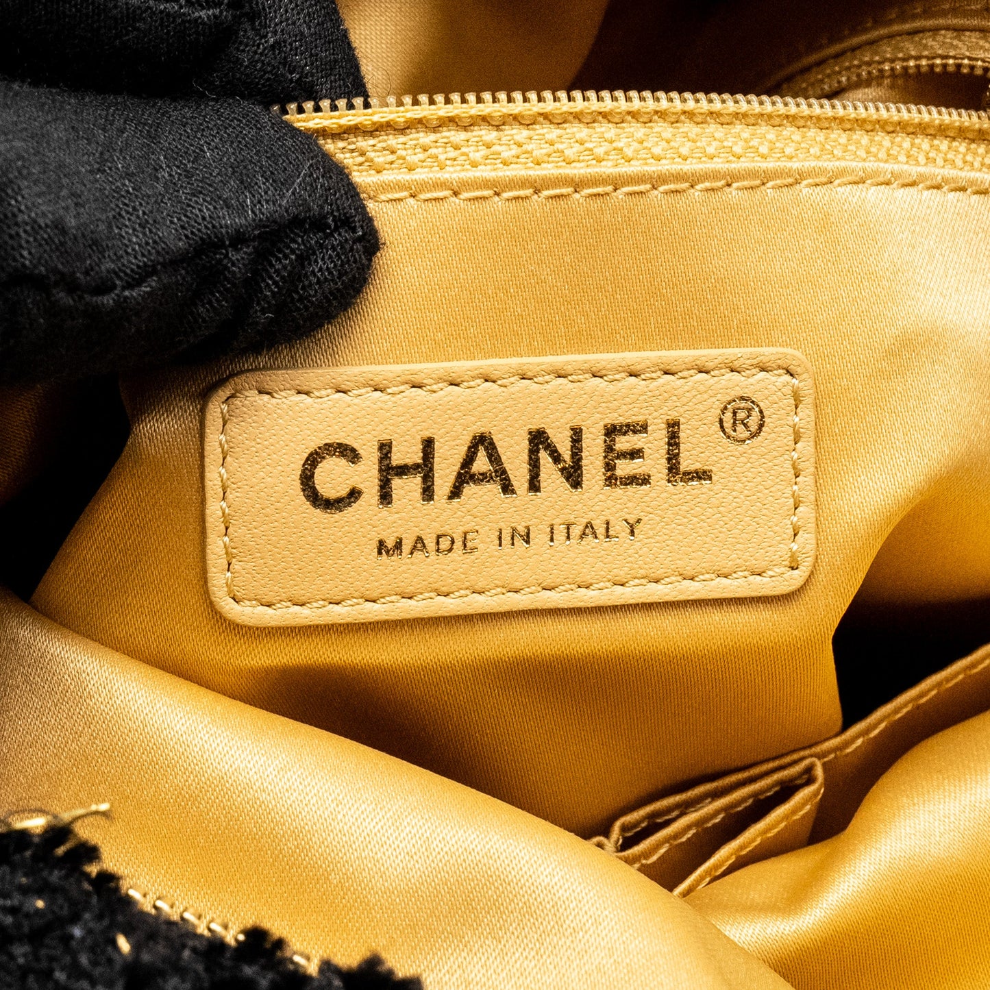 Chanel Fringe Paris Cosmopolite Clutch Tweed Black
