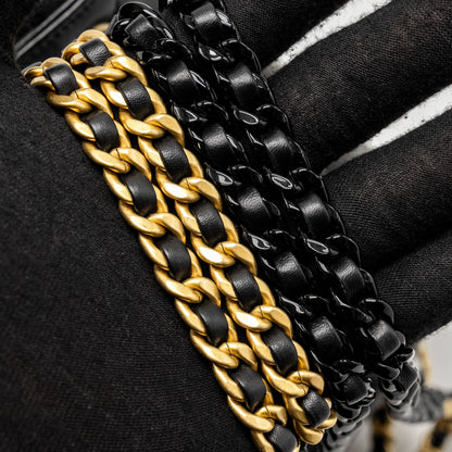 Chanel 22S Candy Chains Mini Bucket Backpack Lambskin Black  (Microchip)