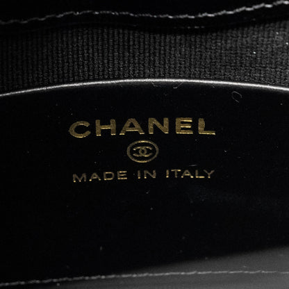 Chanel Mini 31 Clutch with Chain Shiny Lambskin Black L (Microchip)