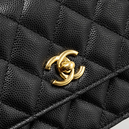 Chanel 23s Wallet On Chain with Bag Charm Caviar Black (Microchip)