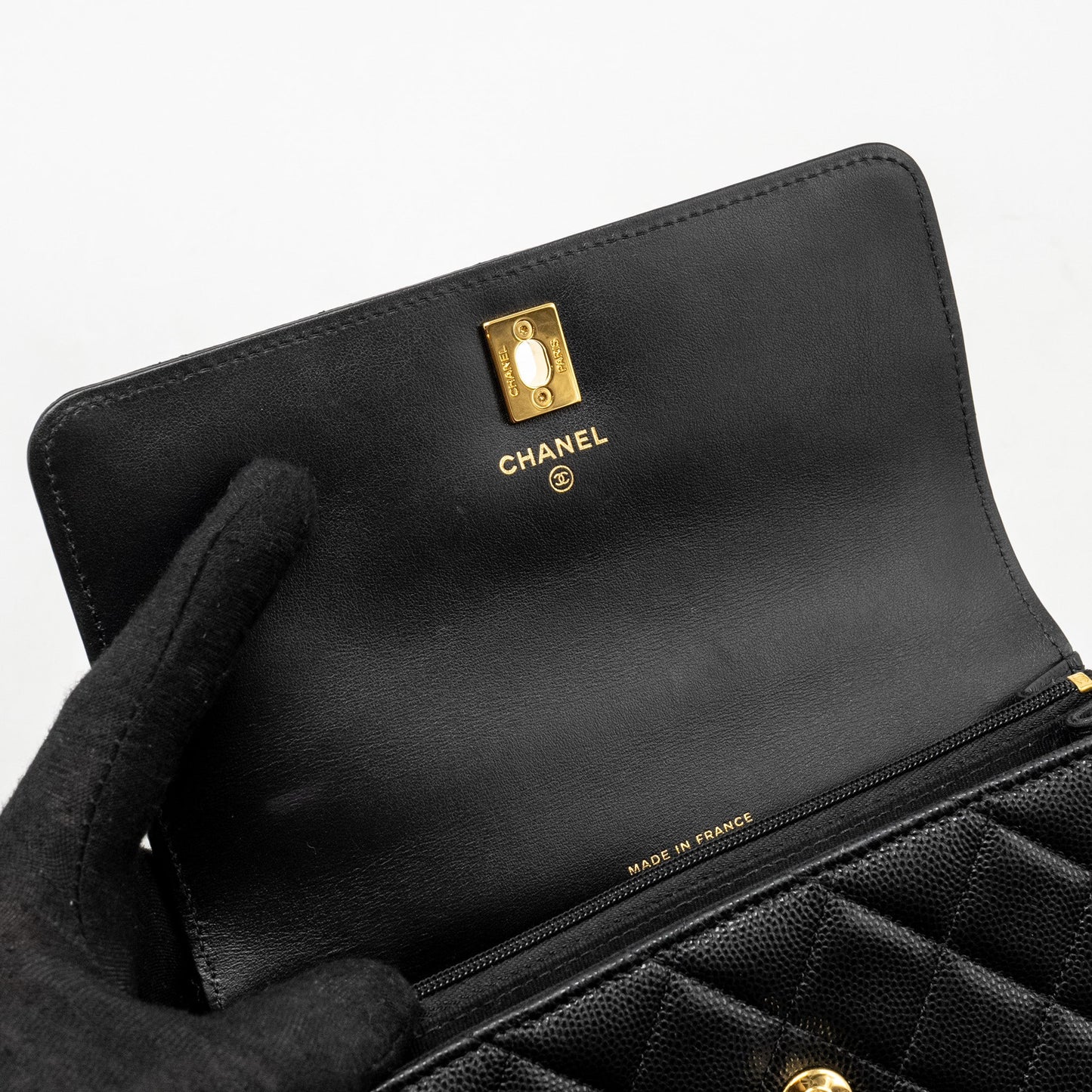 Chanel 23s Wallet On Chain with Bag Charm Caviar Black (Microchip)