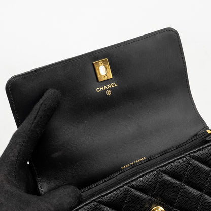 Chanel 23s Wallet On Chain with Bag Charm Caviar Black (Microchip)