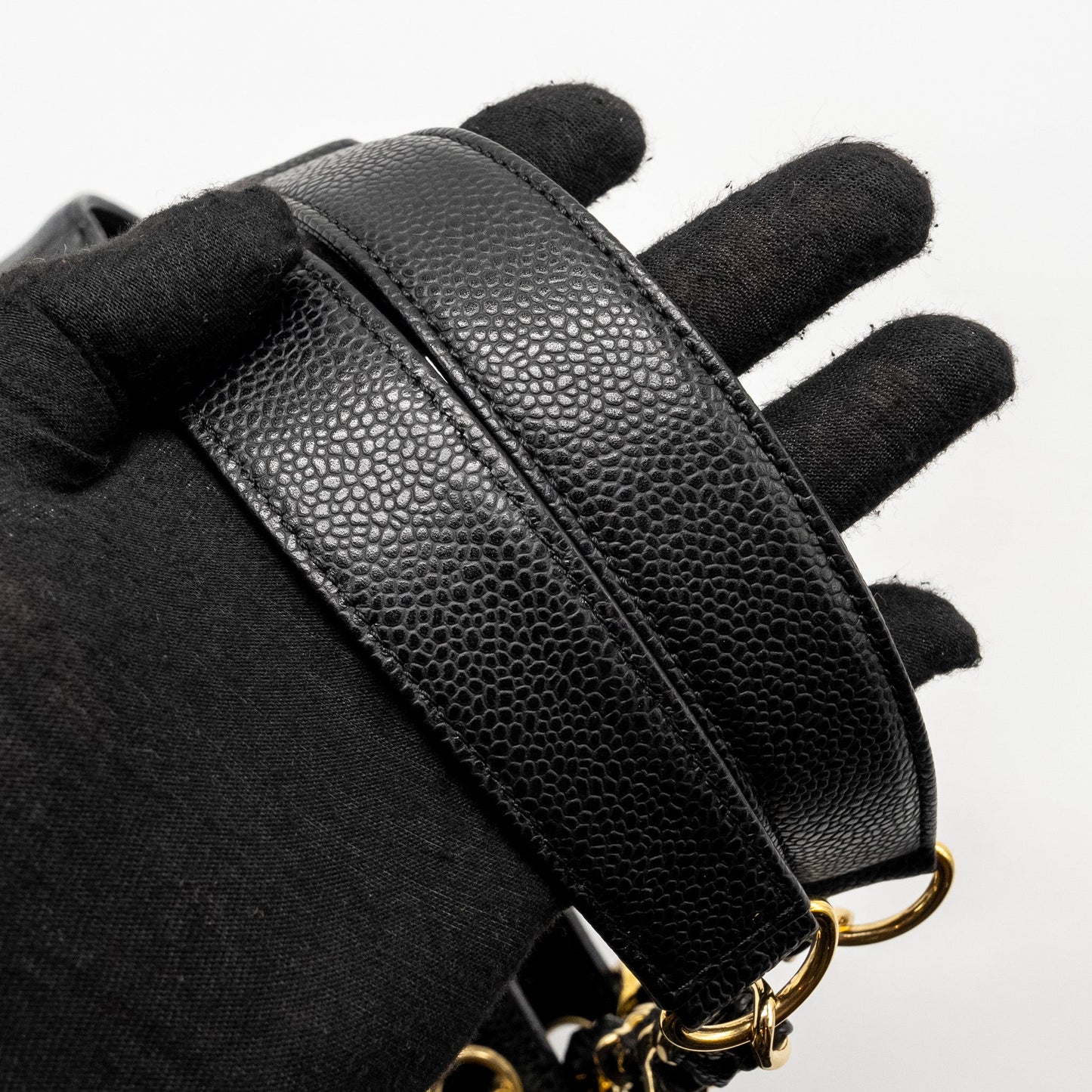 Chanel Petit Shopping Tote Bag Caviar BLACK