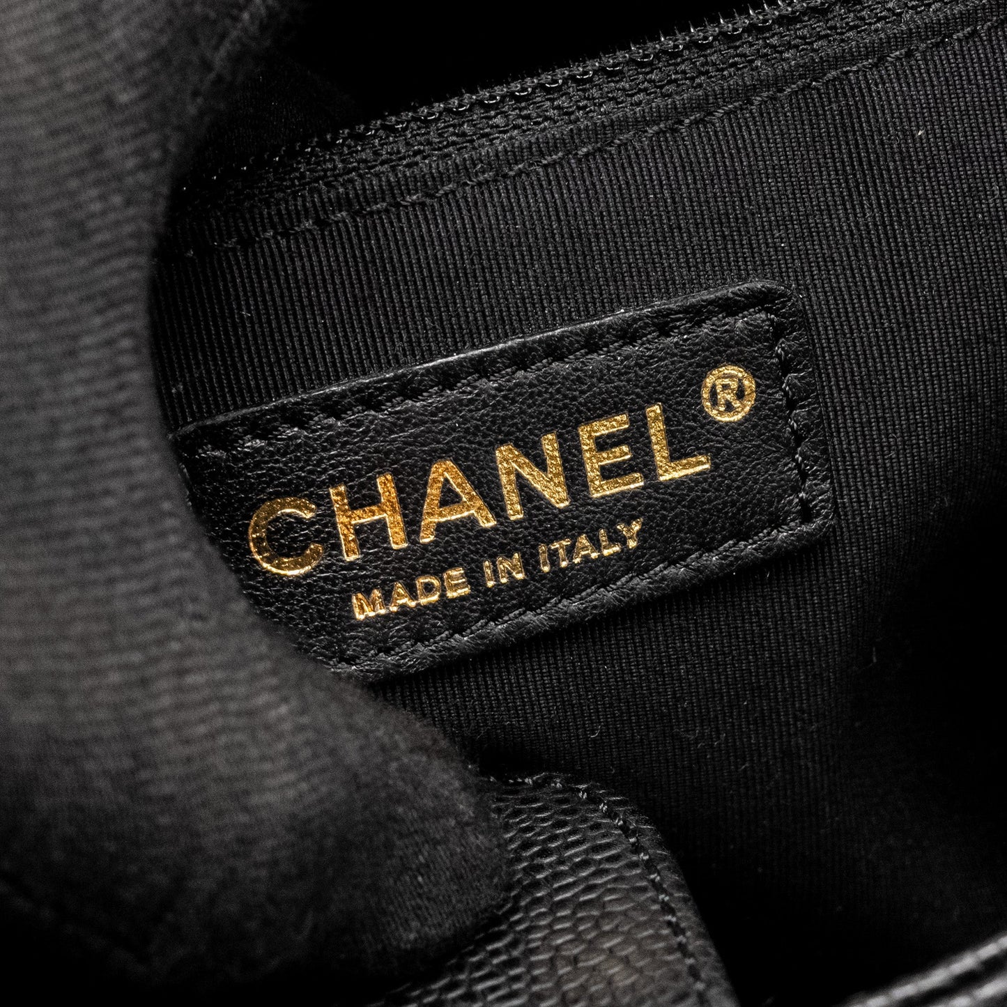 Chanel Petit Shopping Tote Bag Caviar BLACK