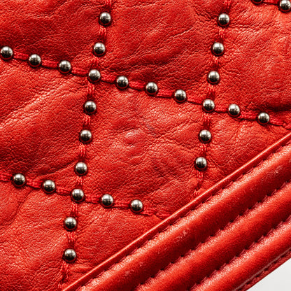 Chanel Medium Boy bag lambskin red ruthenium
