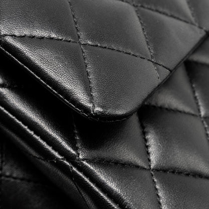 Chanel  Medium Classic Double  Flap Bag Lambskin Black