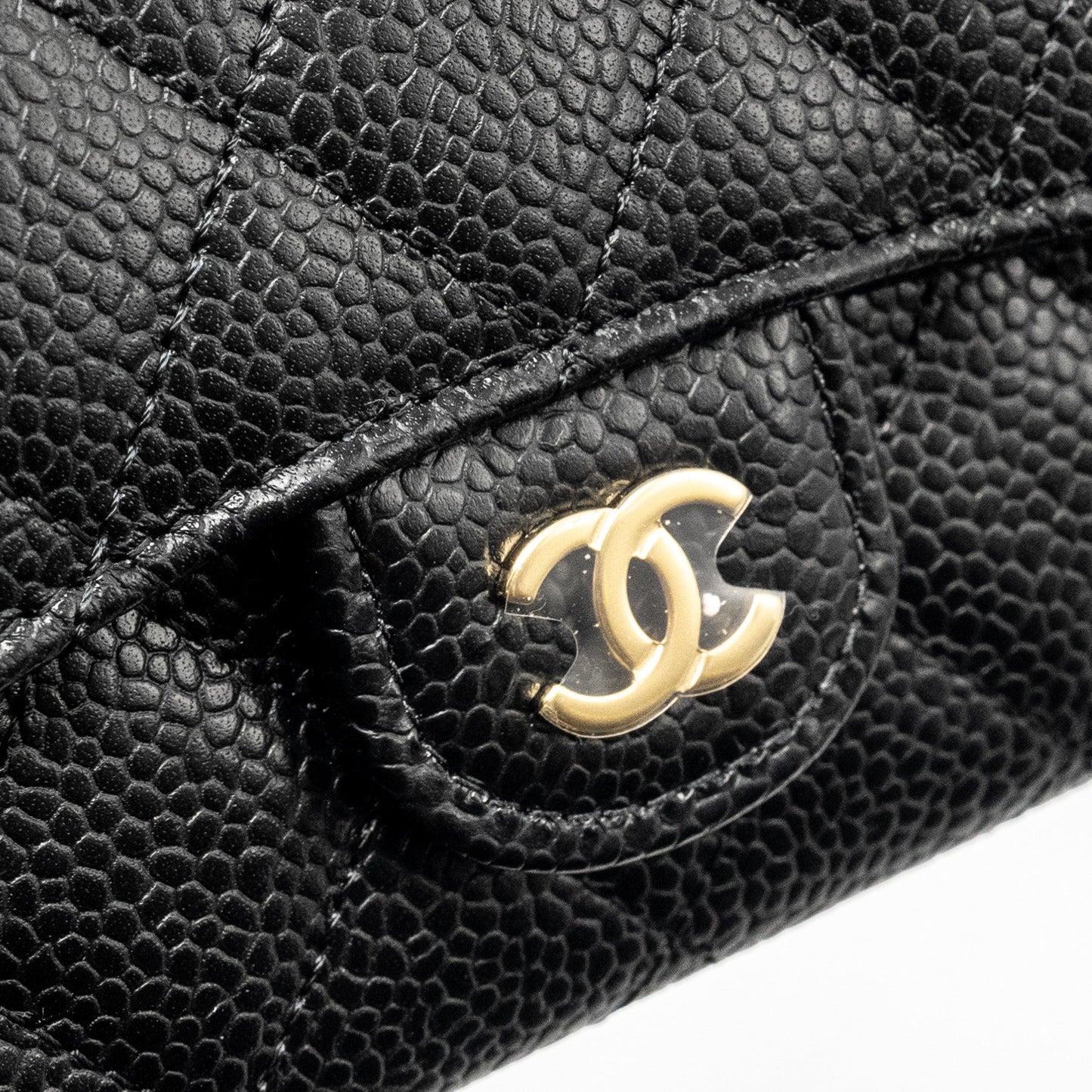 Chanel Classic Flap Card Holder CAVIAR BLACK  (Microchip)