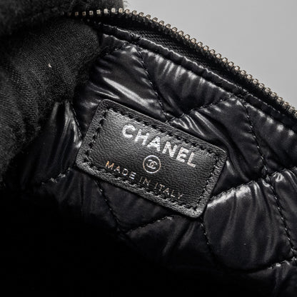 Chanel Boy Pouch Lambskin Black Ruthenium  Hardware