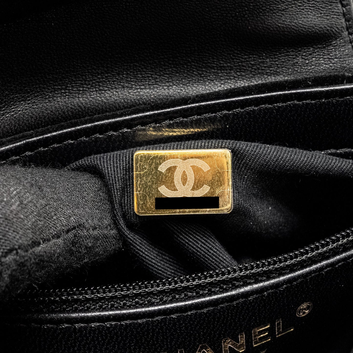 Chanel 24a Mini Shopping Tote/Mini Kelly Velvet Black  (microchip)