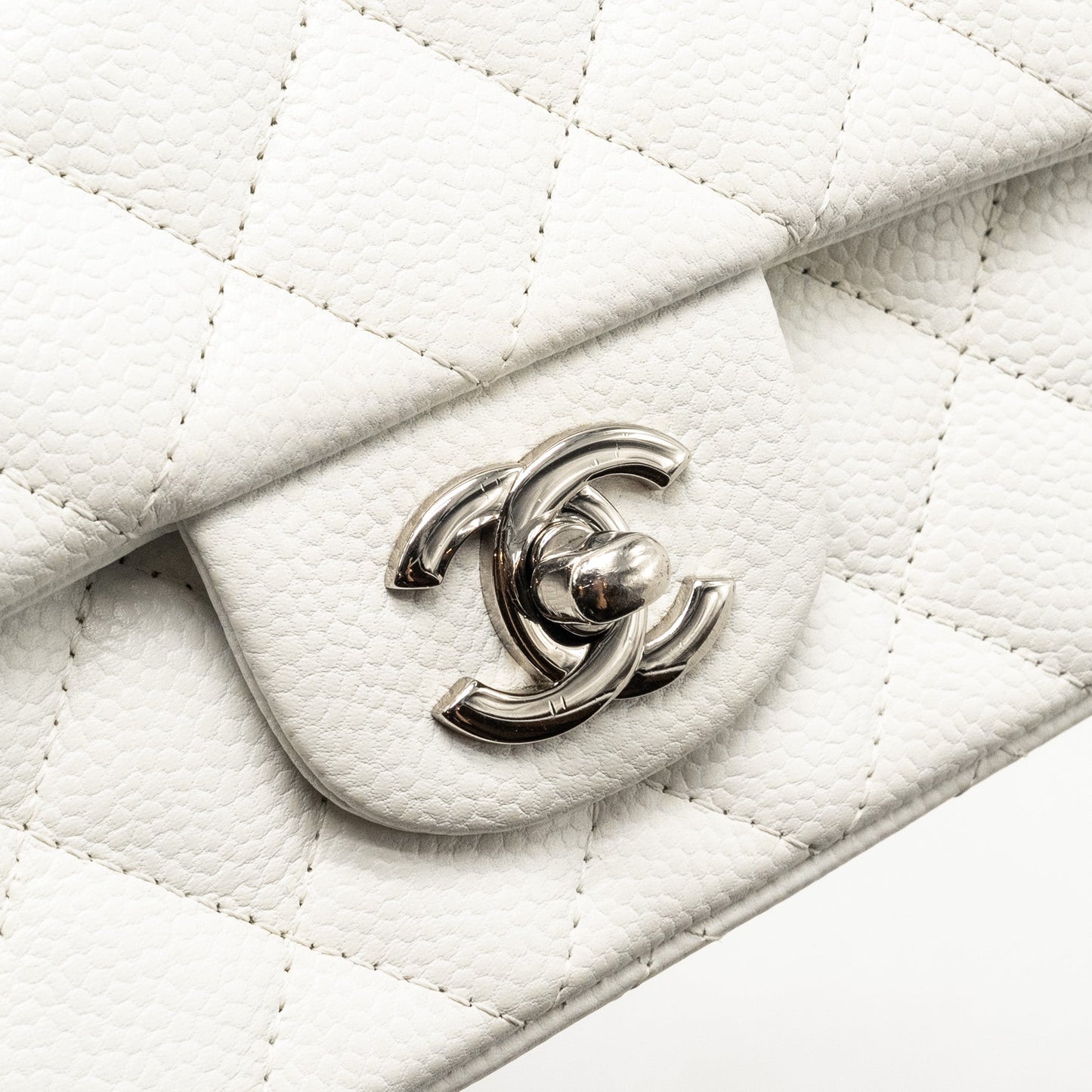 Chanel mini Rectangular Bag Flap Bag Caviar White
