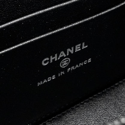 Chanel Long Vanity Case Lambskin SO Black (Microchip)