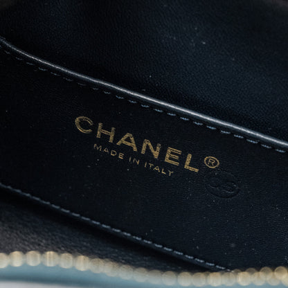 Chanel Lock me Up Chevron Medal Flap Bag Calfskin Dark Navy