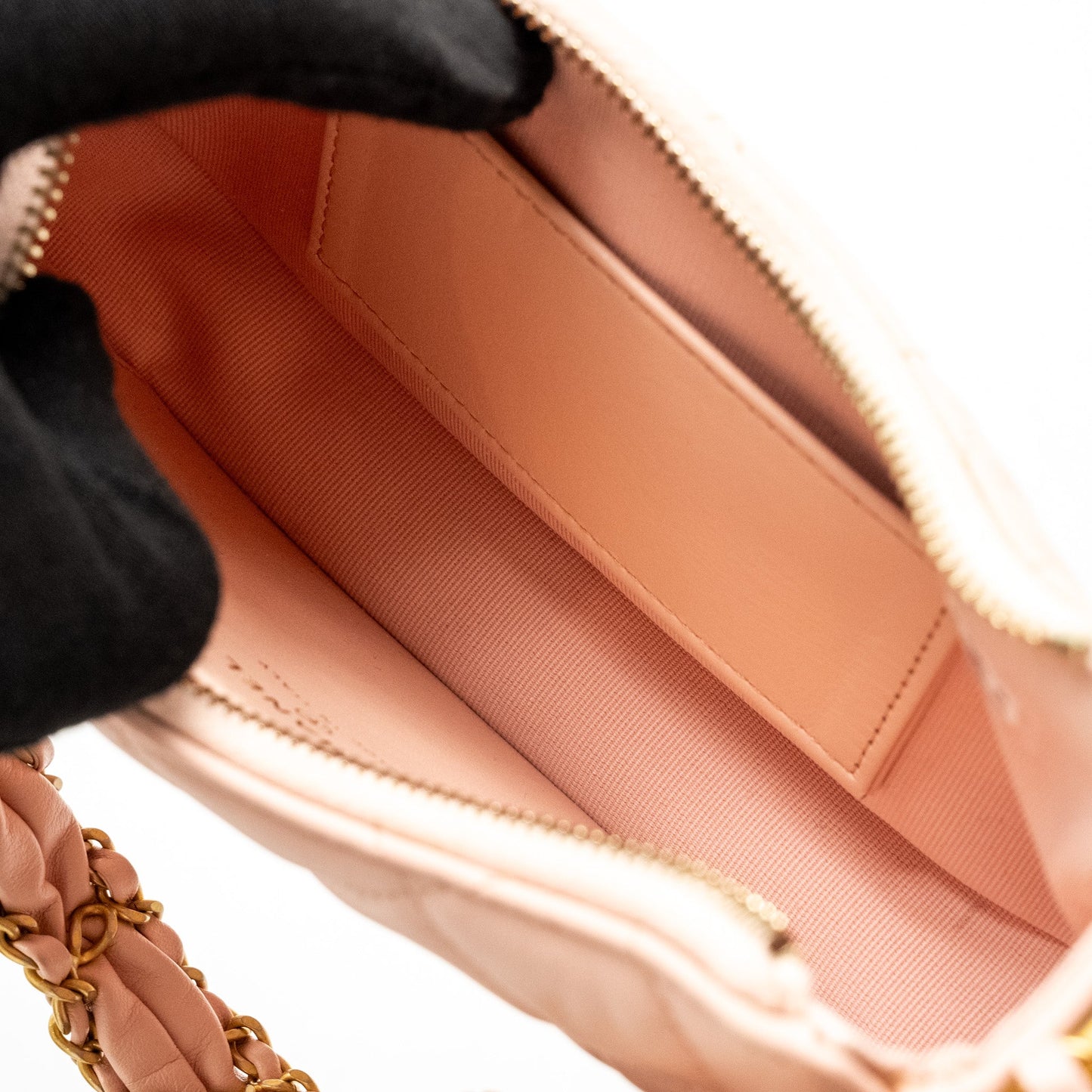 Chanel 23K Small Hobo Bag Calfskin Pink  (microchip)