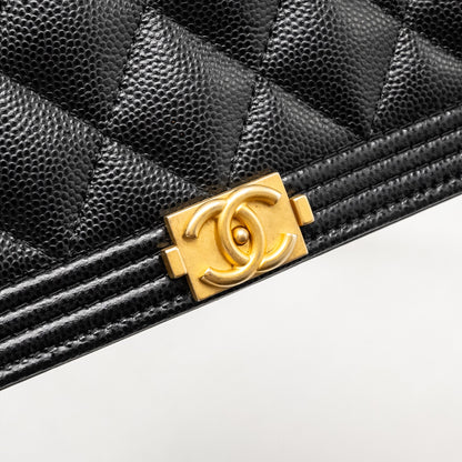 Chanel Boy Wallet On Chain Caviar Black