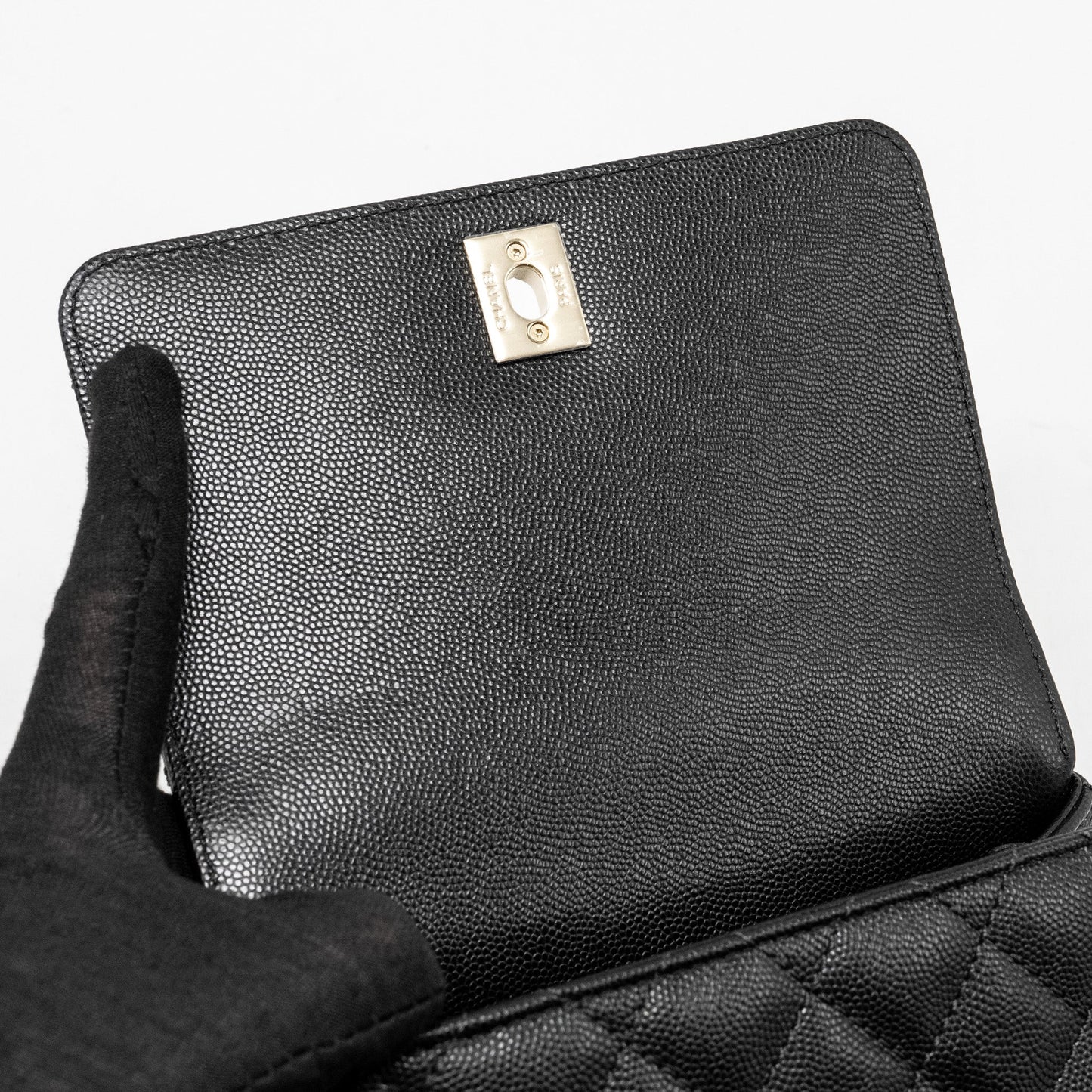 Chanel Mini Coco Handle Caviar Black L (Microchip)
