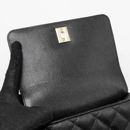 Chanel Mini Coco Handle Caviar Black L (Microchip)