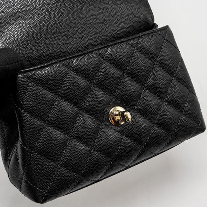 Chanel Mini Coco Handle Caviar Black L (Microchip)