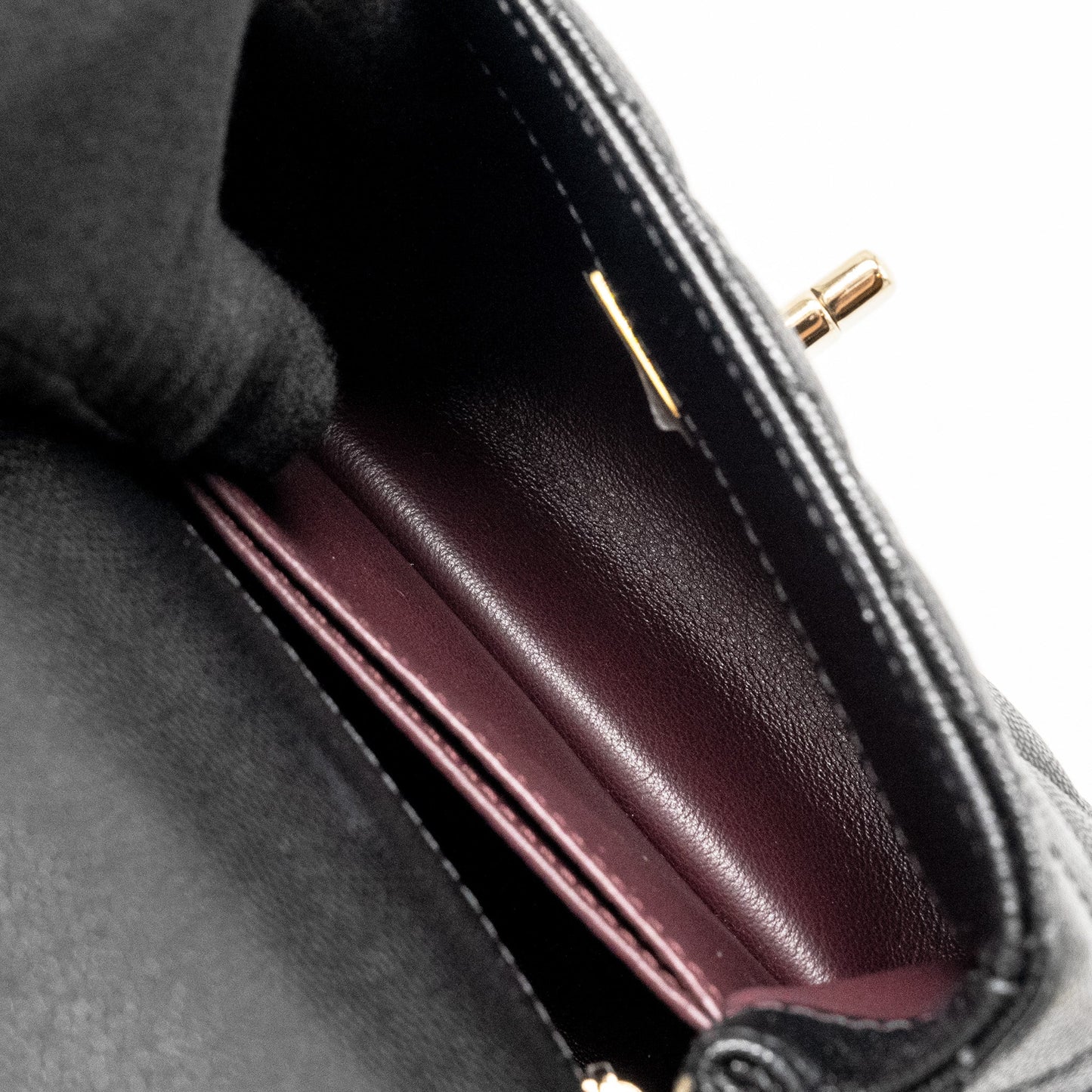 Chanel Mini Coco Handle Caviar Black L (Microchip)