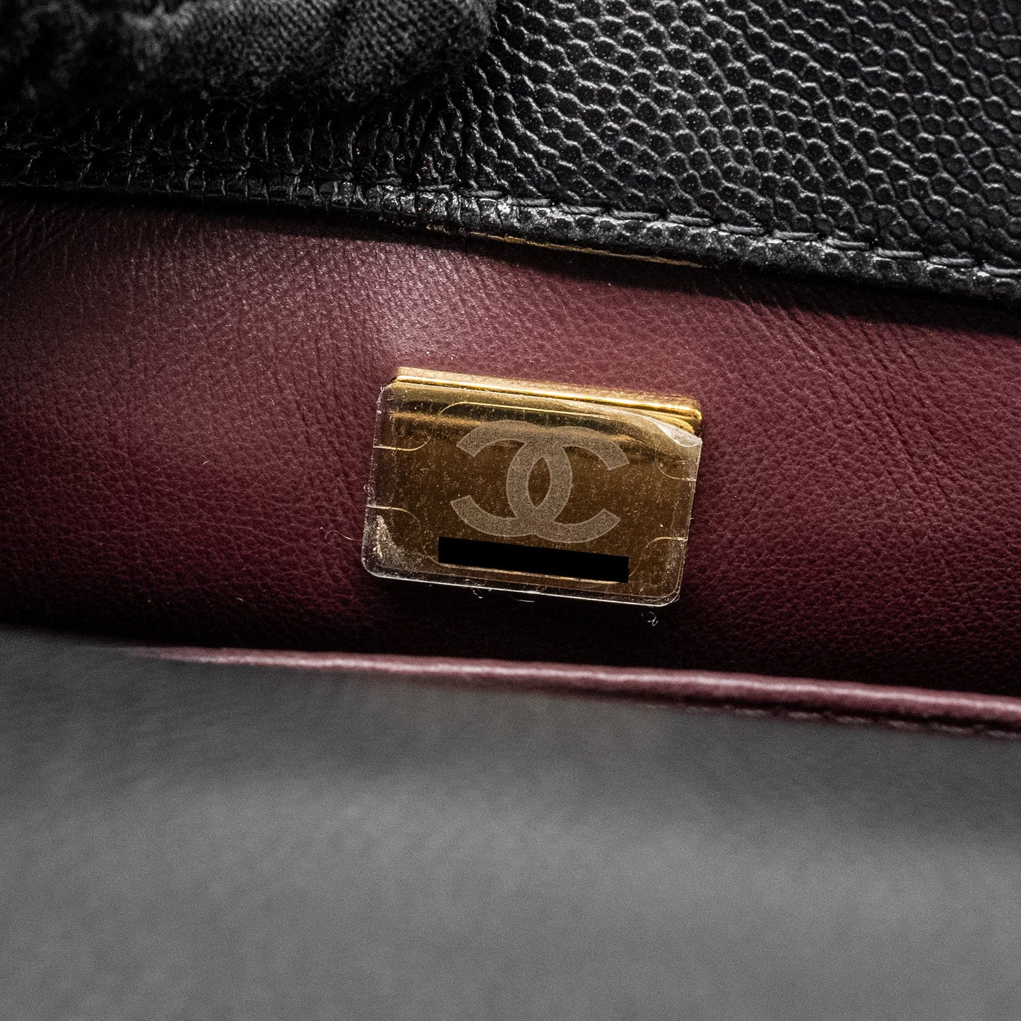 Chanel Mini Coco Handle Caviar Black L (Microchip)