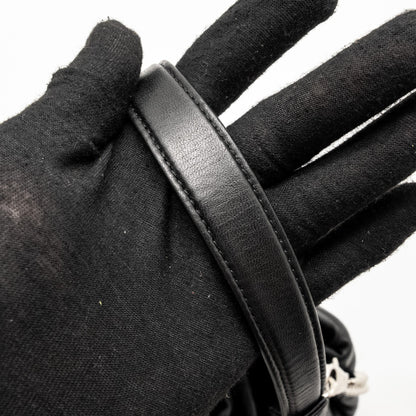 Chanel CC Chain Drawstring Bucket Bag Lambskin Black