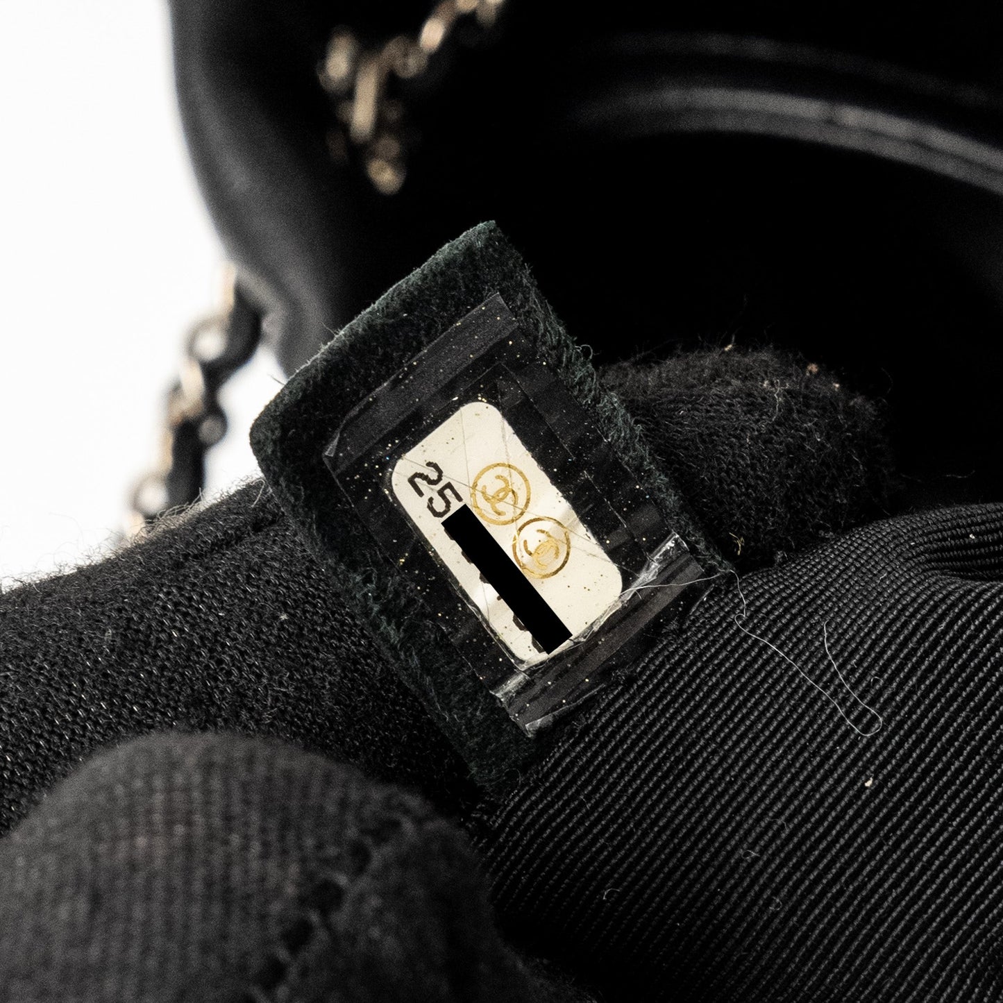 Chanel CC Chain Drawstring Bucket Bag Lambskin Black
