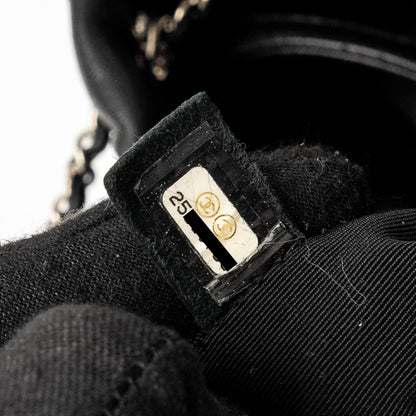 Chanel CC Chain Drawstring Bucket Bag Lambskin Black