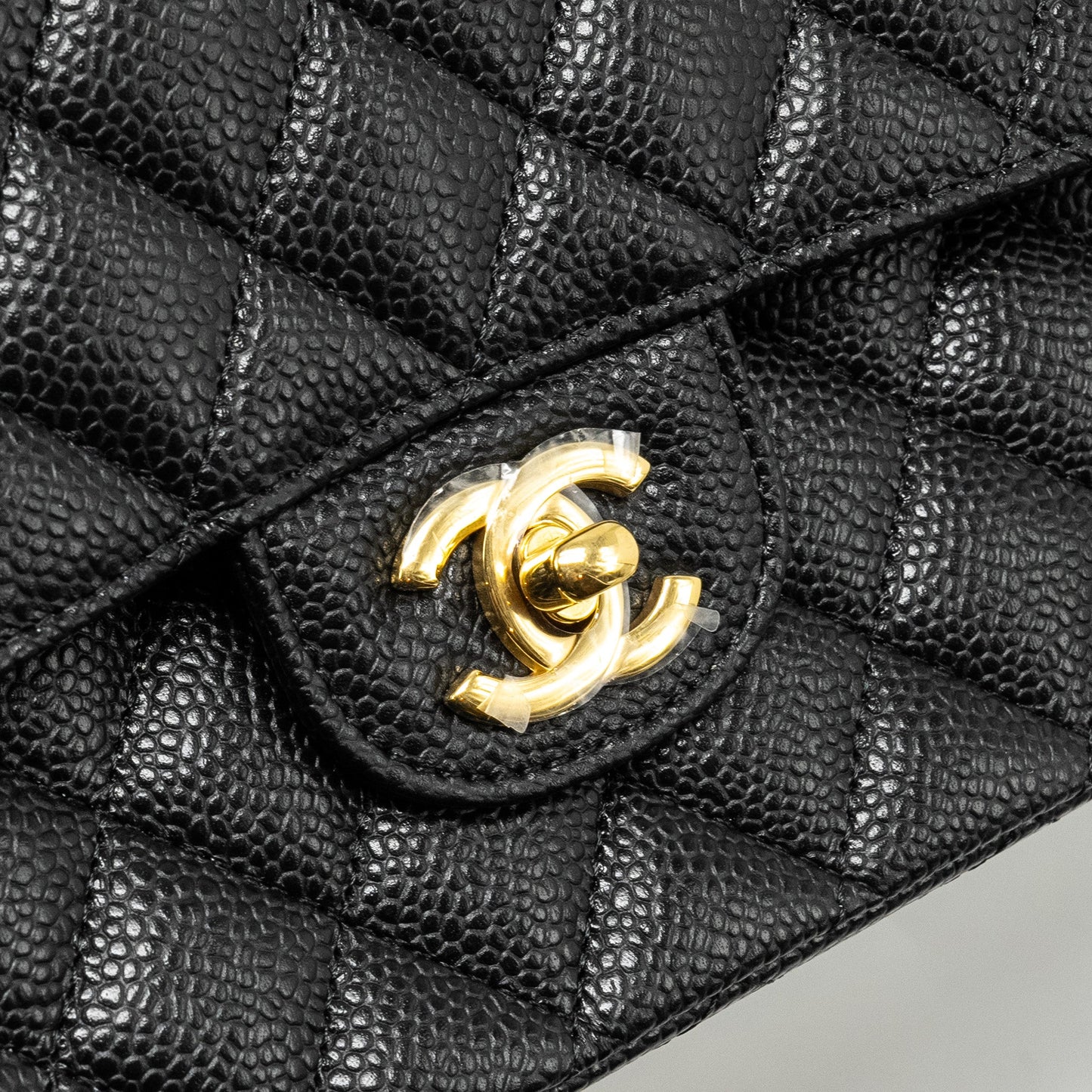 Chanel Medium Classic Double Flap Bag Caviar Black  (Microchip)