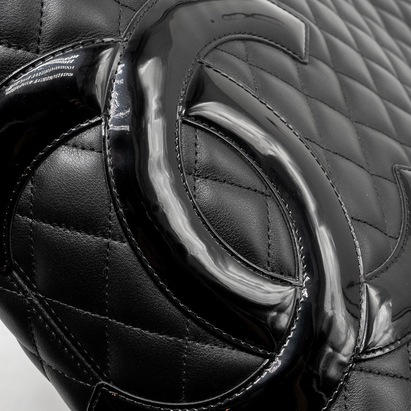 Chanel Cambon Ligne Tote Bag calfskin Black