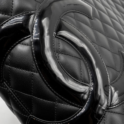 Chanel Cambon Ligne Tote Bag calfskin Black