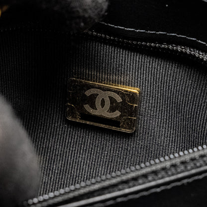 Chanel Mini Kelly Shopping TOTE Bag Calfskin Black  (Microchip)