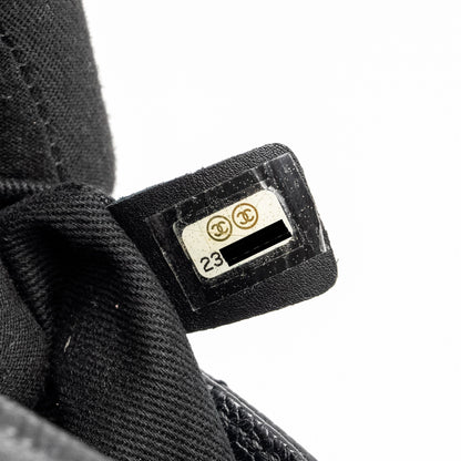 Chanel Large Top Handle Flap Bag Grained Calfskin Black