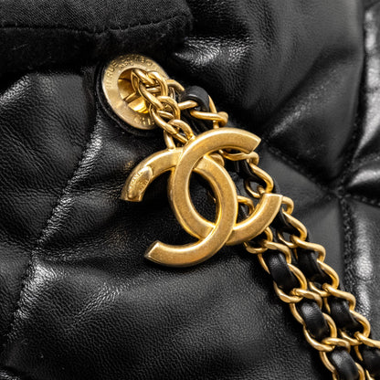 Chanel New York Bowling Bag Quilted Lambskin Black