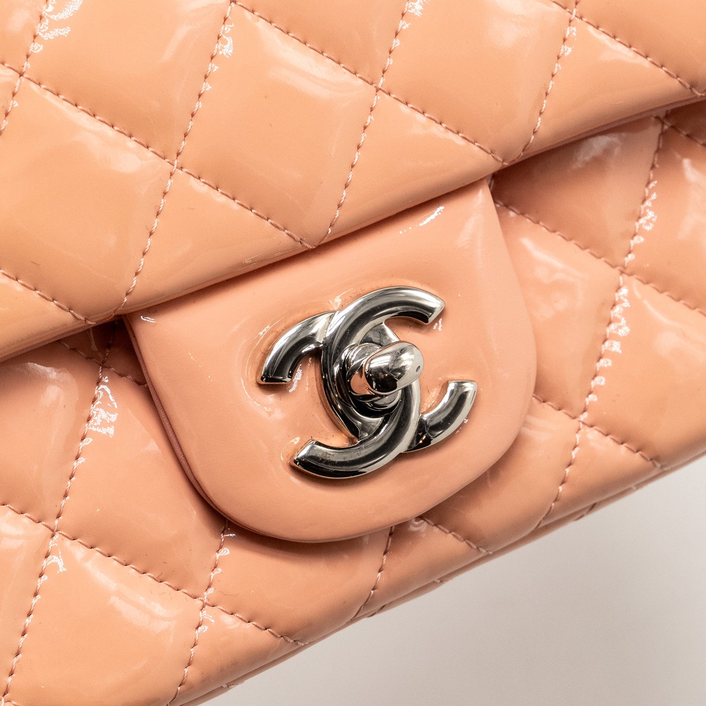 Chanel Mini Rectangular Flap Bag Patent Pink